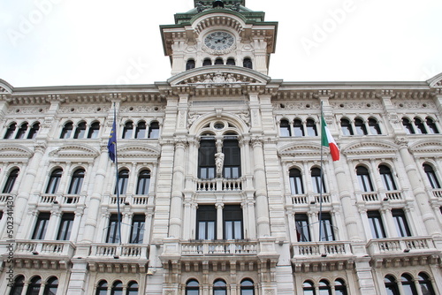 Port of Trieste, Italy, Europe. Famous square.
