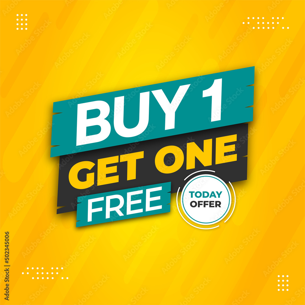 Buy one get one free sale banner special banner with text effect Buy one get one free sale banner special banner with text effect