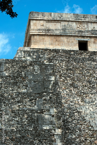 Chichen-Itza pyramid detail photo