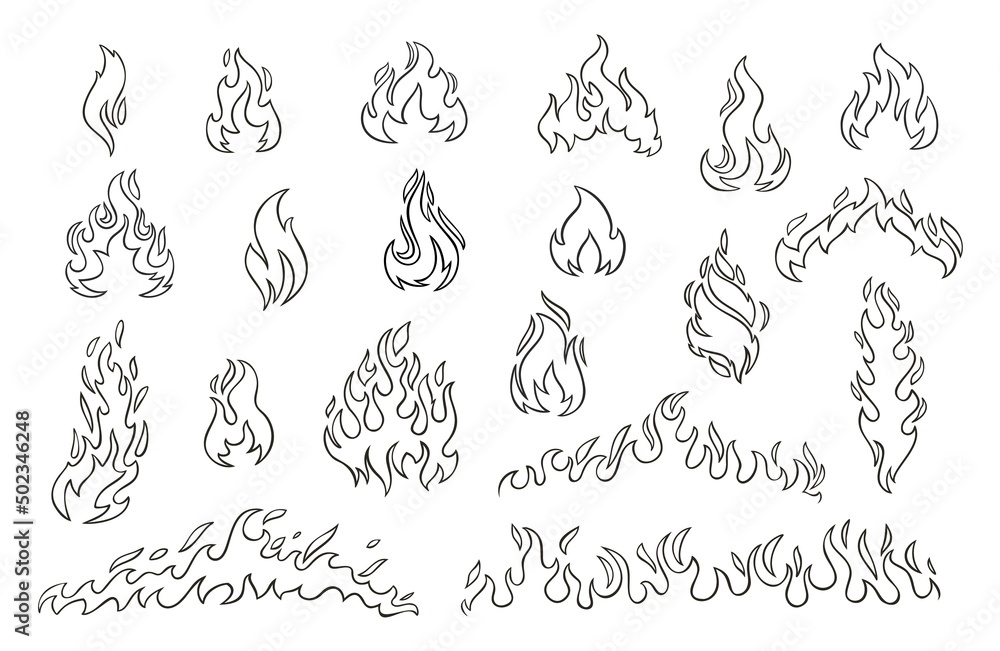Fire and Flames - Vector Graphic Elements
