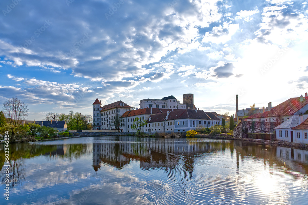 “Jindrichuv Hradec” chateau beautiful colorful evening in HDR in Bohemia, Europe “Jindrichuv Hradec” chateau beautiful colorful evening in HDR in Bohemia, Europe