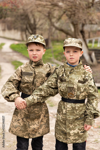 Twin brothers in Ukraine. No war in Ukraine