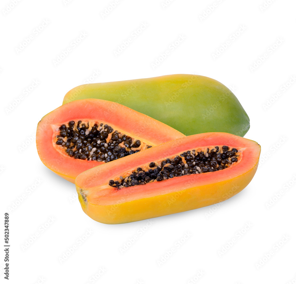 Papaya isolated on white background Papaya isolated on white background