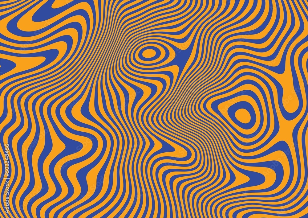 waves distortion retro vibes graphic print groovy background 60s 70s