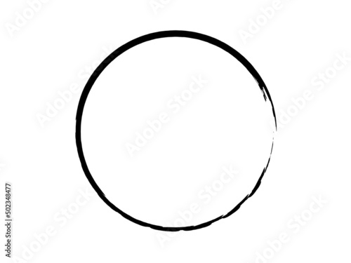 Grunge circle made on the white background.Grunge circle made for your project.