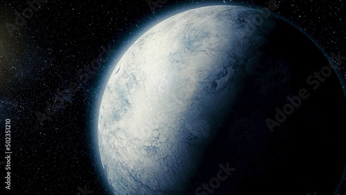 Fototapeta Naklejka Na Ścianę i Meble -  Solar System - Space satellite Ariel. It is the eighth and farthest planet from the Sun in the Solar System. Uranium has 27 known satellites