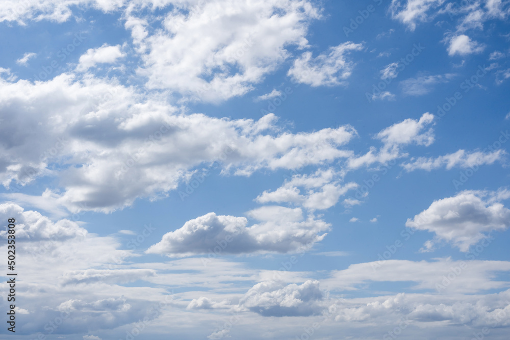 Blue sky background with clouds. Blue sky background with clouds.