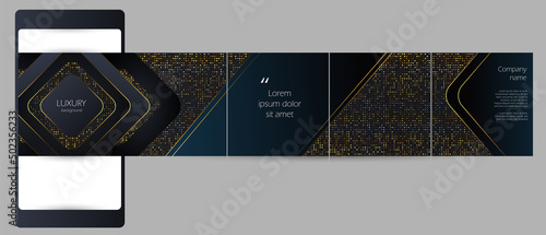 Instagram social media carousel post background template. abstract  luxury elegant gold banner layout. suitable for beauty, jewelry, Christmas content. vector graphic illustration