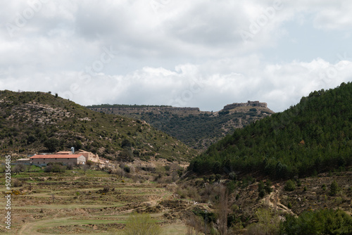 Fototapeta Naklejka Na Ścianę i Meble -  Cloudy day in Rubielos de Mora. 