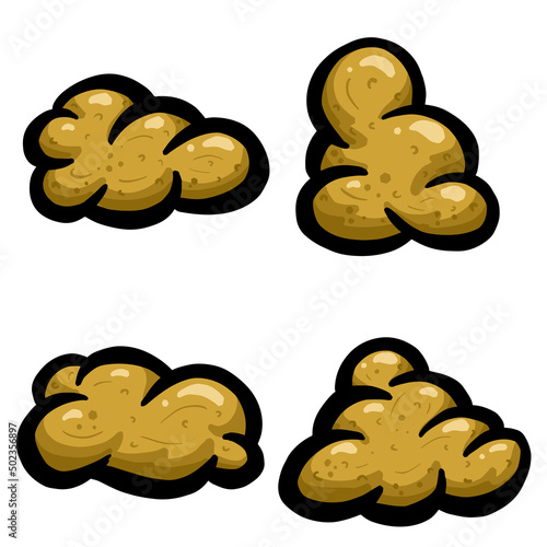 Cartoon Poop Turd or Poo Brown Dirt