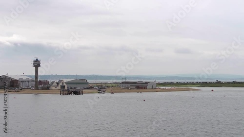 Passing Calshot Spit and Castle on the IOW ferry from Southampton photo