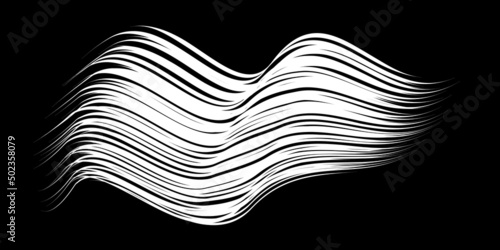 White flow brushstroke on white background.. Fluffy bunch of white politics. Abstract disheveled fibres. Vector illustration swirl blur. Crayons and chalk paint, fibers, hair and bunch
