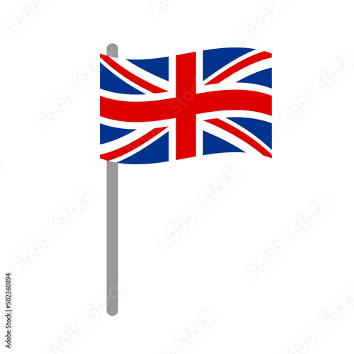 Vector flat Great Britain flag isolated on white background