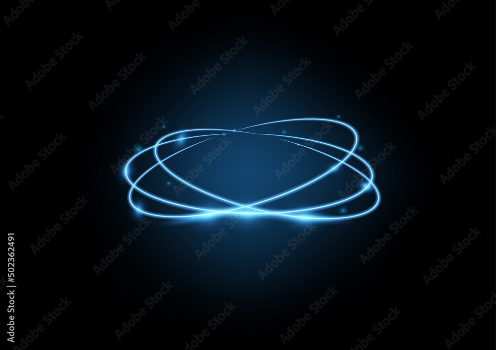 Abstract circle light neon Effect  vector  illustration.