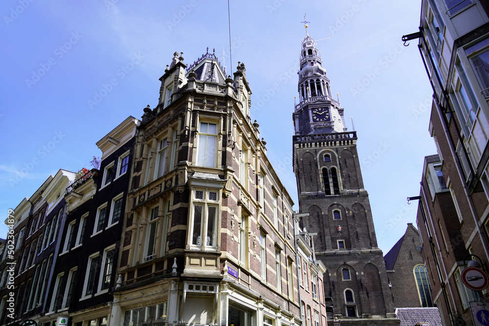 Old historic building in the center of Amsterdam, Netherlands
