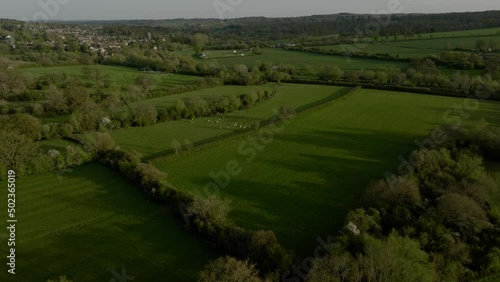 Oxfordshire Spring Aerial Countryside Landscape Charlbury England photo