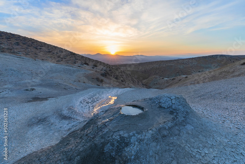 Mud volcanoes in the mounta...