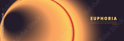 Space gradient blurred pattern background. Vector wide horizontal abstract black hole duotone backdrop template.
