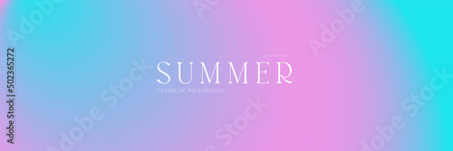 Aesthetic gradient blurred pattern background. Vector wide horizontal abstract mesh and blend duotone backdrop template.
