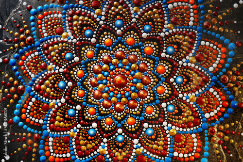 beautiful hand painted mandala