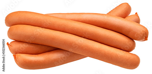 Photography Hot dog sausage isolated on white background, full depth of field