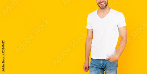 cropped unshaven guy. male casual fashion. mens beauty. man with bristle in white shirt.