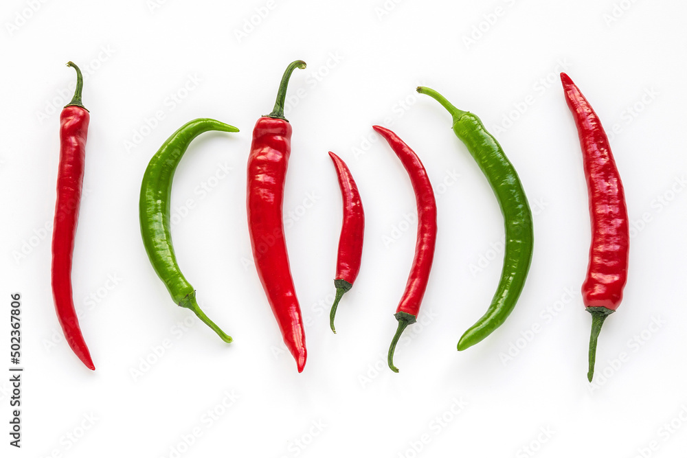 red and green peppers