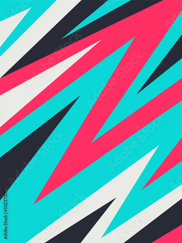 Simple background with gradient and colorful zigzag pattern