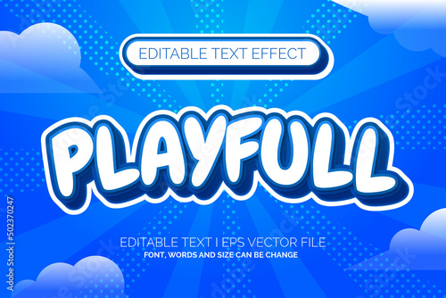 Slika na platnu Editable text effect - playfull text style concept