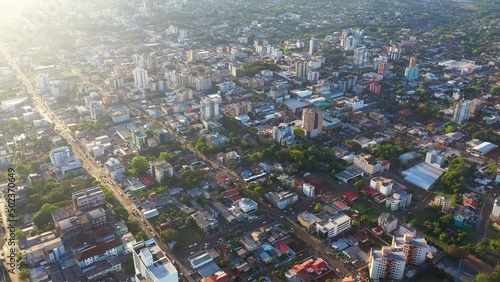 Aerial view of Ijuí center at the countryside of Brazil.