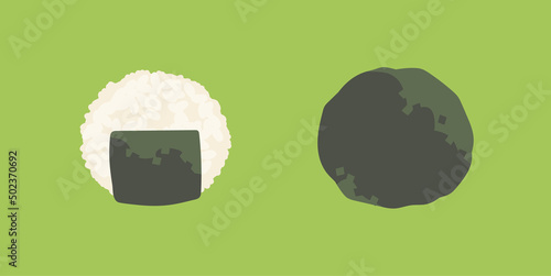 丸いおにぎりのイラスト