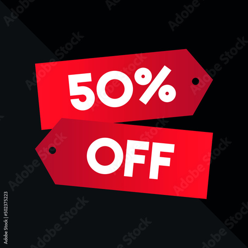 50 off neon white and red in a black background sale