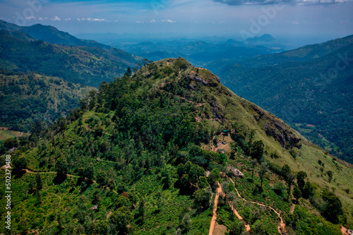 Aerial view of Little Adam's Peak, Badulla, Sri Lanka. photo