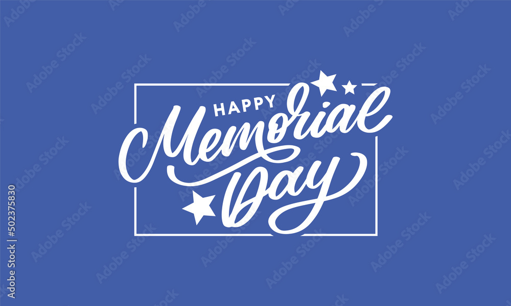 Happy Memorial Day - Stars and Stripes Letter