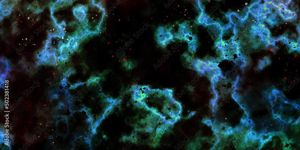 Star field in galaxy space with nebulae, abstract watercolor digital art painting starlight nebula in galaxy at universe. Dark Night Sky Deep Space background - Wide dark outer space multi-coloured. Star field in galaxy space with nebulae, abstract watercolor digital art painting starlight nebula in galaxy at universe. Dark Night Sky Deep Space background - Wide dark outer space multi-coloured.