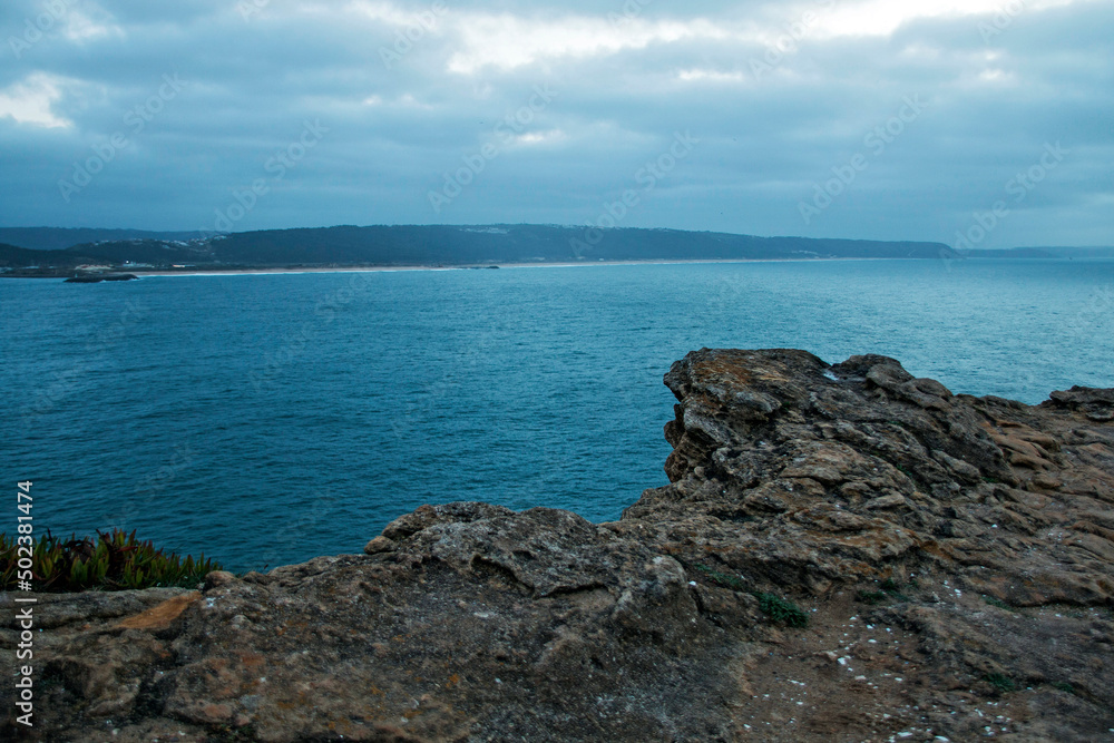 Atlantic coast, ocean and cliffs in Portugal