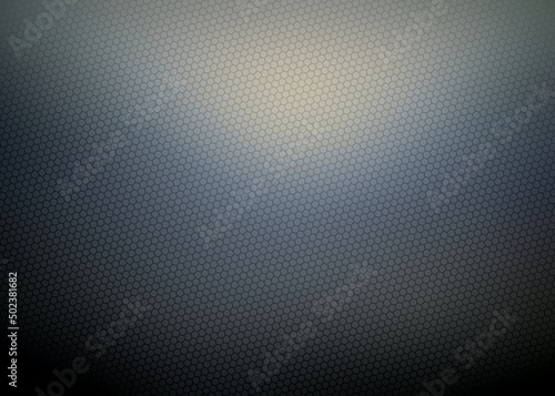 Textured metal grid dark blue toned empty background.