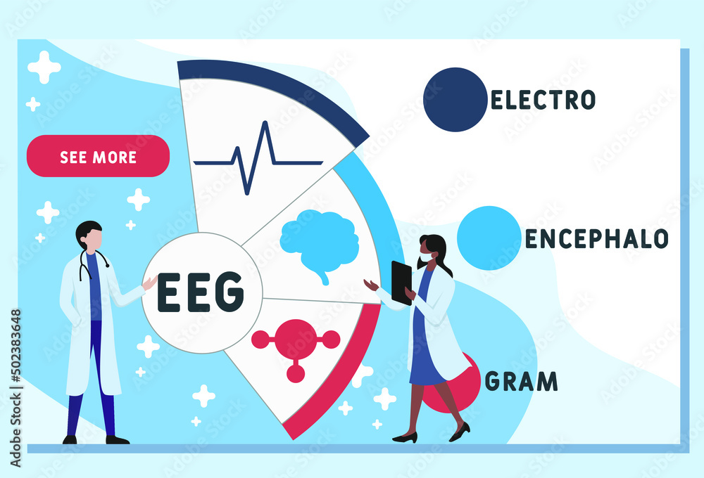 EEG Electroencephalogram acronym. medical concept background. vector