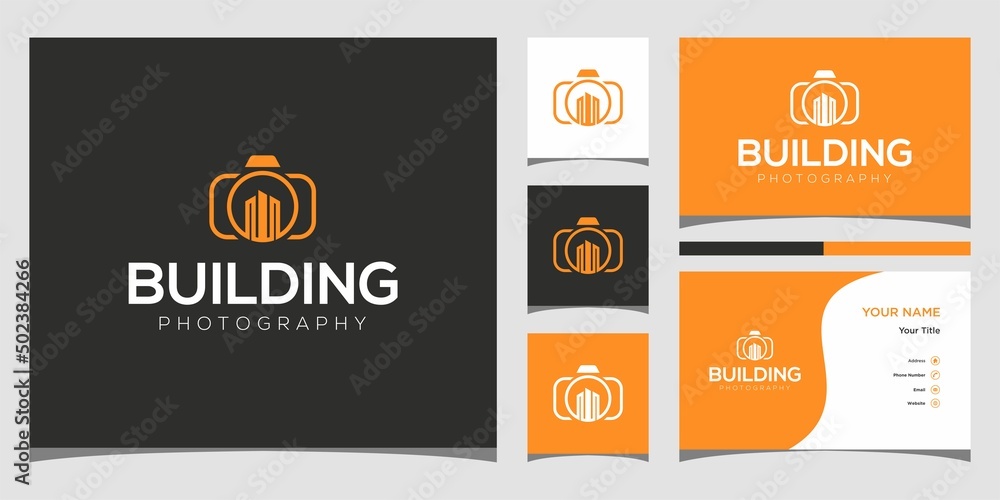 Logo template photography building photographer photo. company brand branding corporate identity