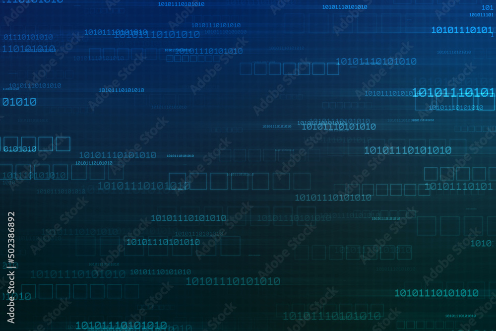 Binary Code Background, Digital Abstract technology background, flowing number one and zero text in binary code format in technology background. Internet Big data Concept Binary Code Background, Digital Abstract technology background, flowing number one and zero text in binary code format in technology background. Internet Big data Concept