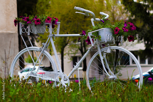 Bike with basket for flowers