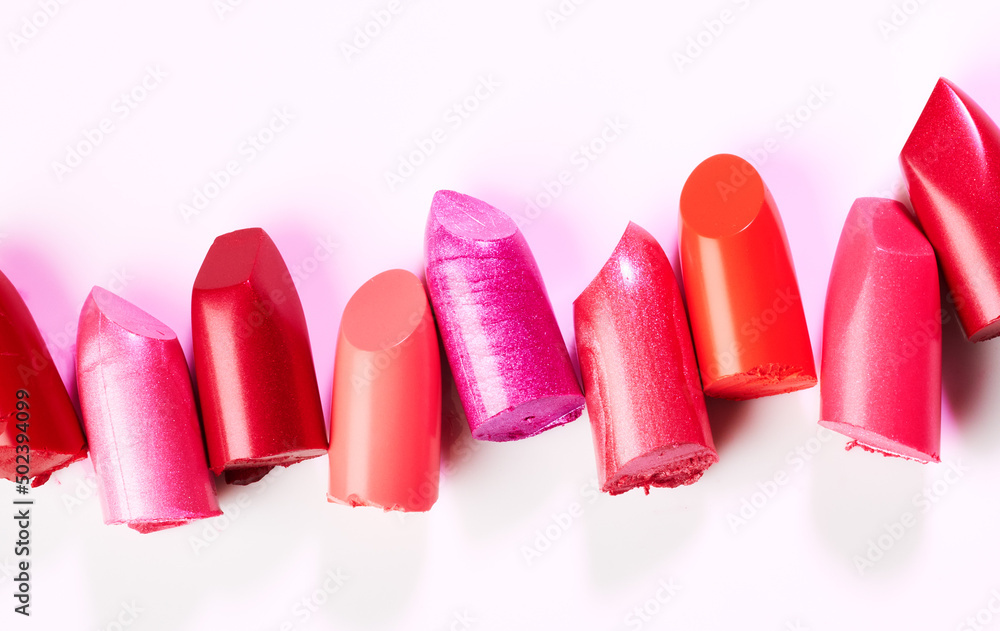 Lipstick for make up over white background Lipstick for make up over white background