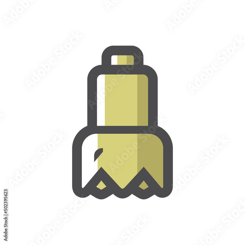 Drill Bit drilling equipment Vector icon Cartoon illustration photo