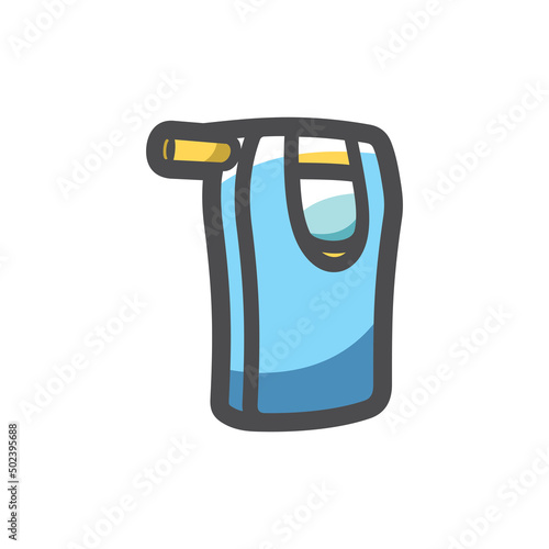 Police handheld breathalyzer Vector icon Cartoon illustration