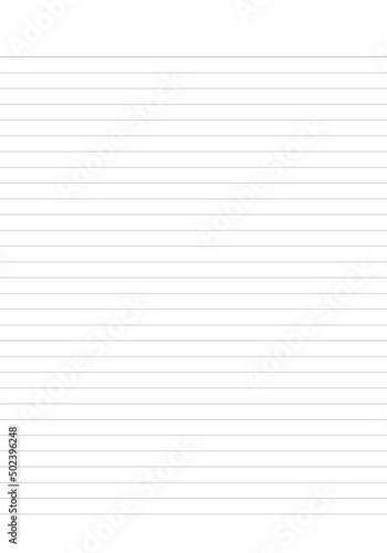 White paper sheet with line pattern for background.