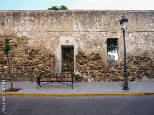 Abandoned weathered building in Zahara de los Atunes village, Jerez de la Frontera, Spain photo