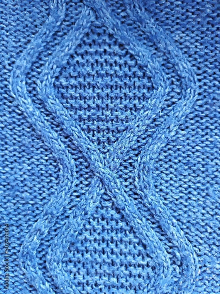 close up of blue fabric
