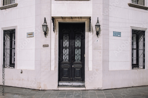 Entrance to the old building in San Antonio de Areco photo