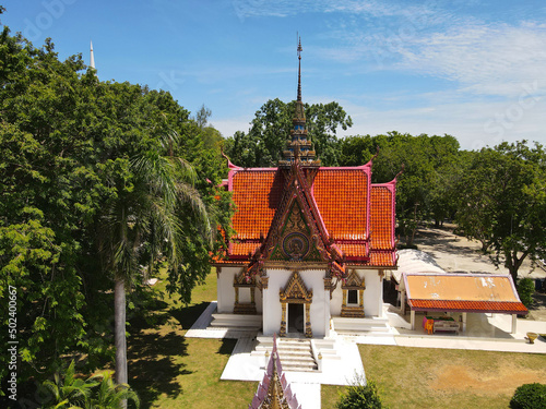 View of the temple of Wat Khao Suwan Pradit, Don Sak District, Surat Thani Province, Thailand. photo