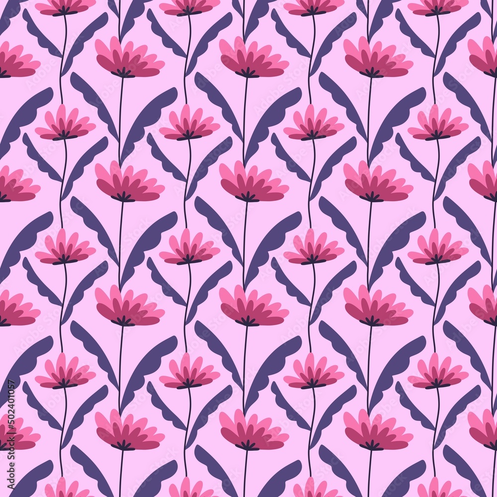 Floral seamless flower pattern for fabrics and textiles and packaging and gifts and cards and linens and kids